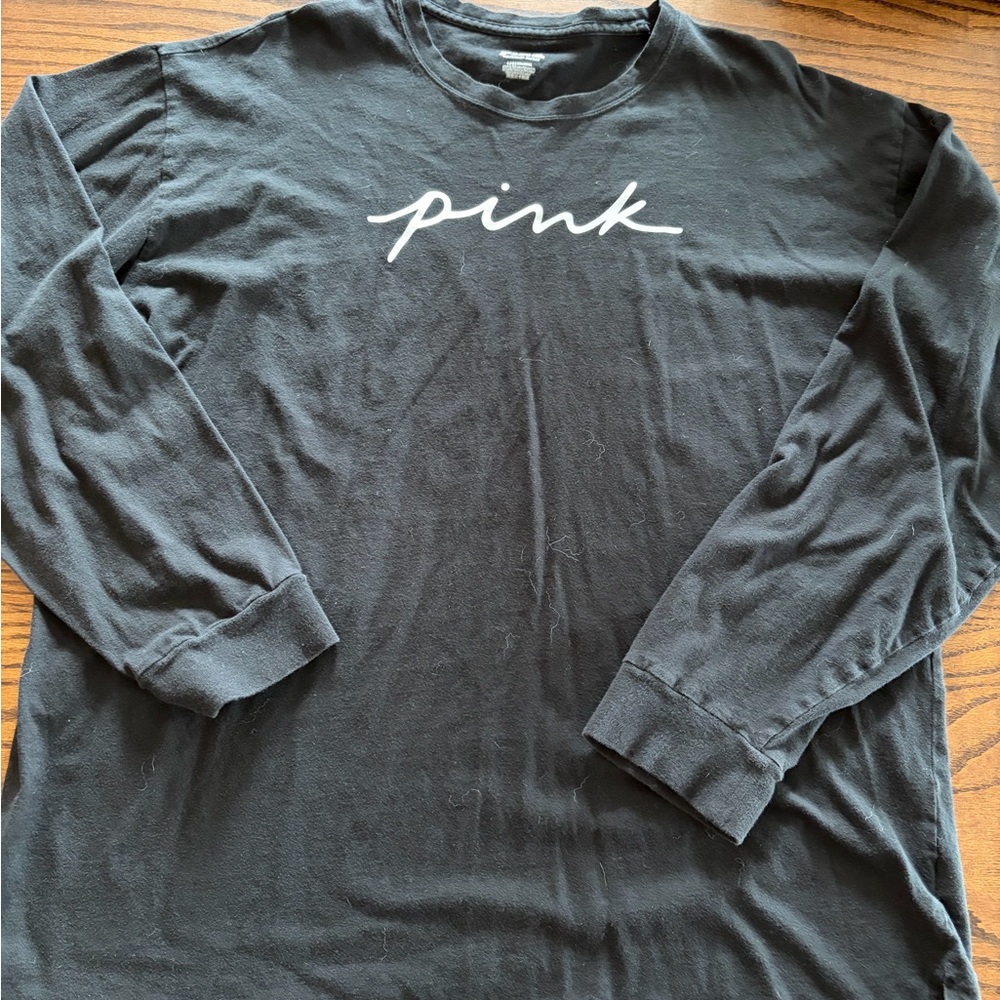 Victoria's Secret PINK Black Long Sleeve Tee